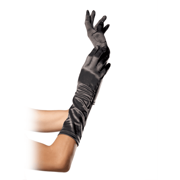 Ellenbogenlange Satin-Handschuhe