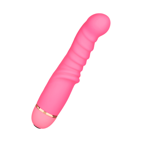 Gerippter G-Punkt-Vibrator aus Silikon