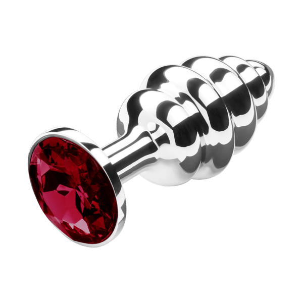 Gerillter Analplug mit Kristall