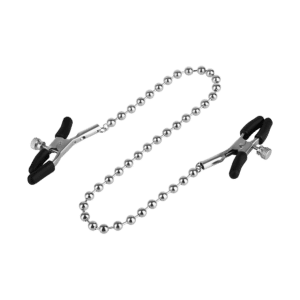 Silver beaded nipple clamps