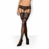 Straps-Strümpfe mit breitem Bund Letica