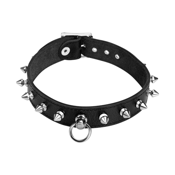 Leder-Halsband mit Killernieten