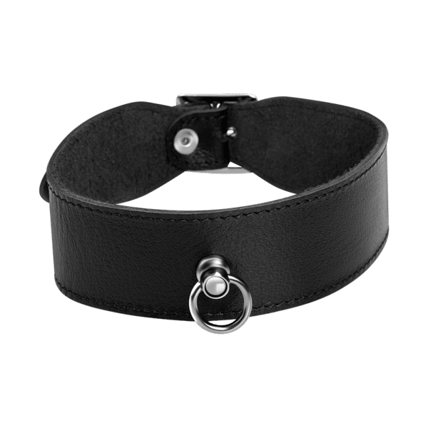 Breites Leder-Halsband mit O-Ring