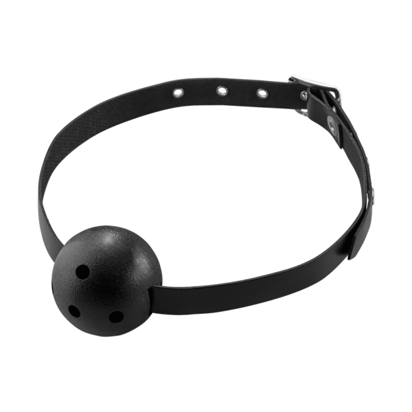Knebelball mit schmalem Ledergurt
