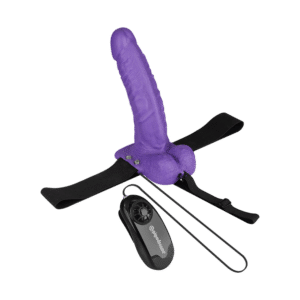 Vibrating Hollow Strap-On with Balls