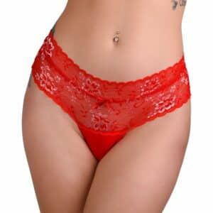 High Waist String Floral Lace