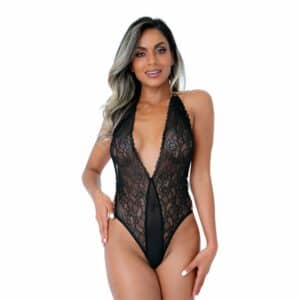 Deep-V Lace Teddy